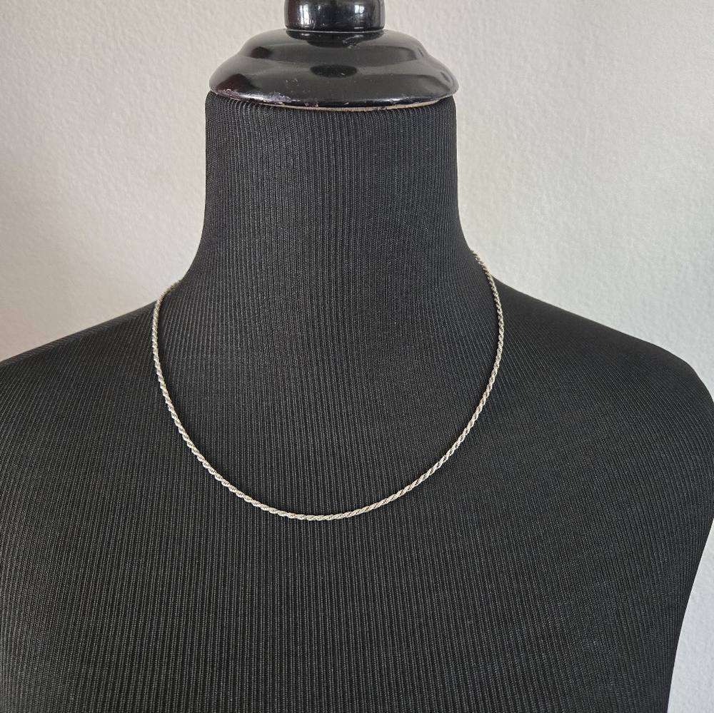 Classic Twisted Rope Necklace in Sterling Silver
